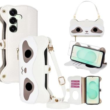 Imagem de Asuwish Capa de telefone para Samsung Galaxy S25 Plus XHX EUA branca