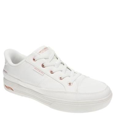 Imagem de Skechers Tênis feminino sem cadarço Arcade-See Ya There Hands Free Slip-ins, Branco, 5.5 Wide