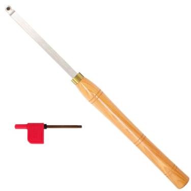 Imagem de Ferramentas de torneamento de torno de madeira com acabamento de 45 cm, barra de ferramentas de cinzel com ponta de carboneto Ci3 12 mm cortador de inserção de carboneto redondo para hobbyist de madeira ou faça você mesmo ou carpinteiro