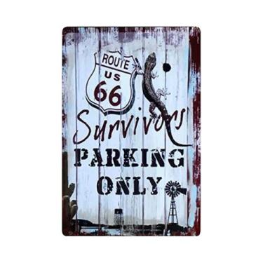 Imagem de Placa De Metal Vintage Route 66, Pôster De Parede Para Decoração De Ca
