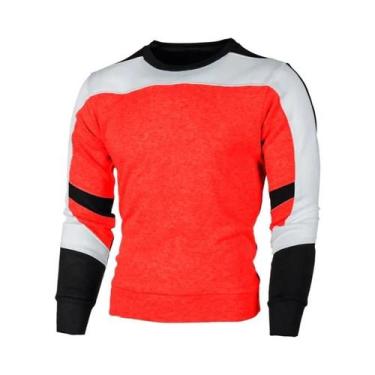 Imagem de Novo moletom casual masculino com gola redonda bloco de cores outono p