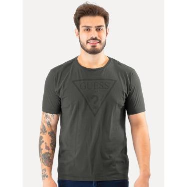 Imagem de Camiseta Guess Masculina Classic Logo Print Grafite-Masculino