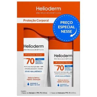 Imagem de Kit Helioderm Protetor Solar Corporal FPS70 200ml + Protetor Solar Cor
