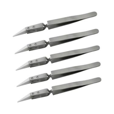 Imagem de Pinças Cerâmicas Antiestáticas Para Soldagem Em Aço Inoxidável, Conjun