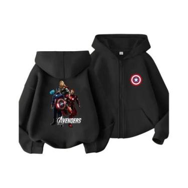 Imagem de Moletom Com Capuz Do Capitão América Da Marvel Para Meninos E Meninas,