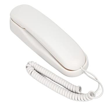 Imagem de Telefone montado na parede mini telefone fixo de mesa telefone fixo com fio chamador pendurado telefone estilo antigo sistema duplo pausa função mudo para casa hotel escola escritório