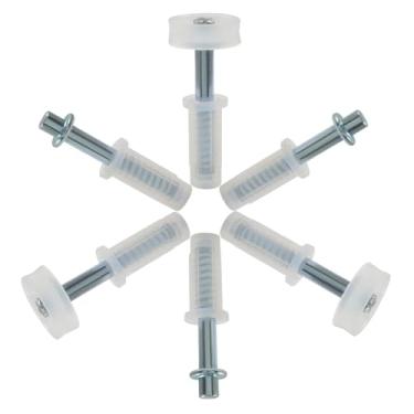 Imagem de HARSKIYER Pacote com 6 kit de ferragens para portas bidobráveis, kit de reparo de porta de armário com mola inclui roda guia e pivôs superiores, peças de substituição de porta para dobrar, sanfona