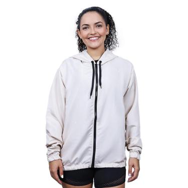 Imagem de Blusa Corta Vento Feminina Zíper Básica Lisa Inverno Chuva Motoqueira-Feminino