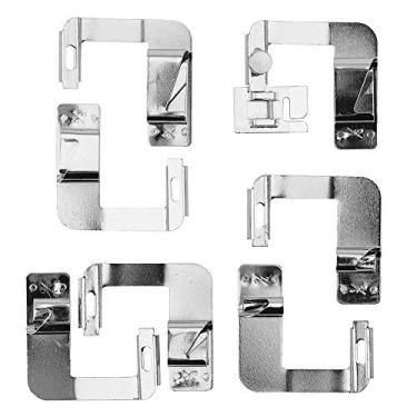 Imagem de 7PCS Professional Hemmer Presser Feet Set Kit de Pé Bico Dobradura para Máquina Costura Acessórios Brother Singer