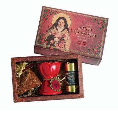 Imagem de Kit Incenso Santa Terezinha do Menino Jesus Lisieux - Rosa Vermelha - 