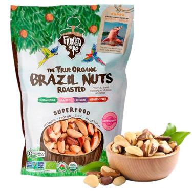 Imagem de Castanha-do-Pará Orgânica Torrada com Sal Rosa do Himalaia 500g – Fonte de Proteína Vegetal e Selênio – Vegana, Kosher, Sem Glúten, Sem Conservantes – Floresta em Pé