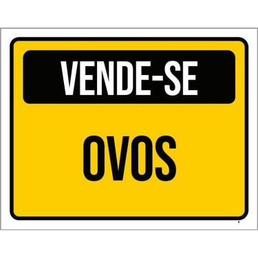 Imagem de Kit 3 Placas De Sinalização - Vende-Se Ovos