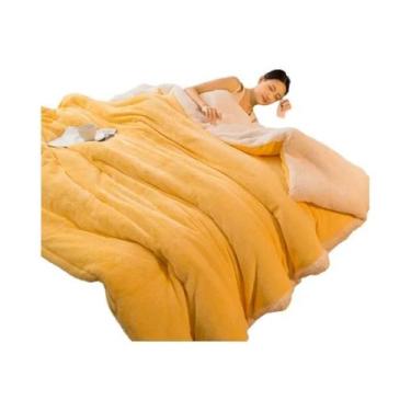 Imagem de Cobertor De Lã Dupla Face Tamanho Queen, Quente Para O Inverno, Colcha
