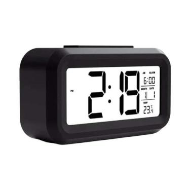 Imagem de Despertador Digital Operado Por Bateria Com Sensor De Temperatura Inte