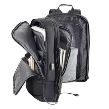 Imagem de Mochila Masculina Grande para viagem Expansivel Voyage Preta - Bagaggi