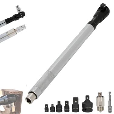 Imagem de Micnce Chave de impacto de extensão offset de 90 e 180 graus para furadeira elétrica, com adaptadores de soquete e broca de 1/5.1 cm, 3/20.3 cm, 1/10.2 cm, extensor de chave catraca elétrica para