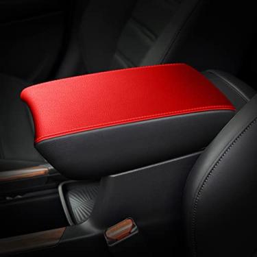 Imagem de AOMSAZTO Capa de console central automotivo para Honda CR-V couro sintético capa de apoio de braço protetor de caixa de assento personalizado compatível com acessórios de carro CRV vermelho