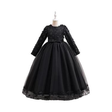 Imagem de Vestido De Festa Para Meninas Com Renda, Vestido Formal De Aniversário
