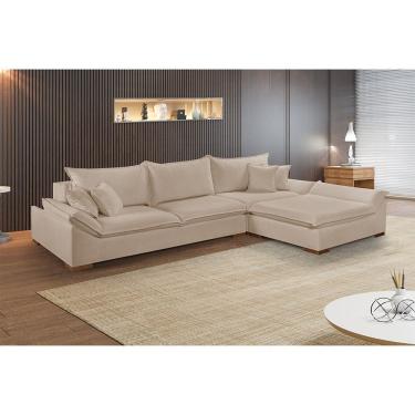 Imagem de Sofá Martins M-201 Linho Canto Invertido Estofados Martins Linho Bege Mesclado