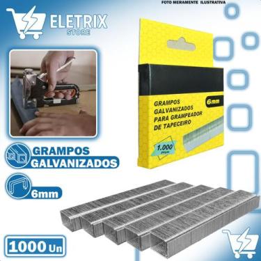 Imagem de Grampo Para Grampeador Tapeceiro 8 Mm Grampos Prata Alta Resistência D