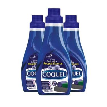 Imagem de Kit 3 Lava Líquido Coquel Roupas Escuras e Delicadas 500ml