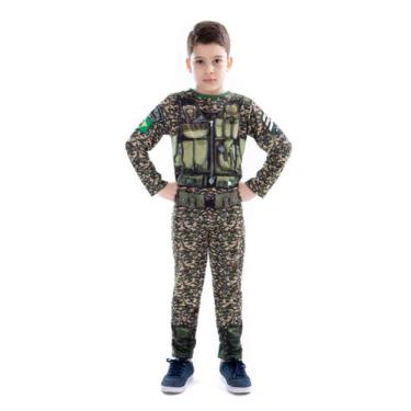 Imagem de Fantasia Exercito Longo Infantil, Fantasia Carnaval - Fantasia Brás, G