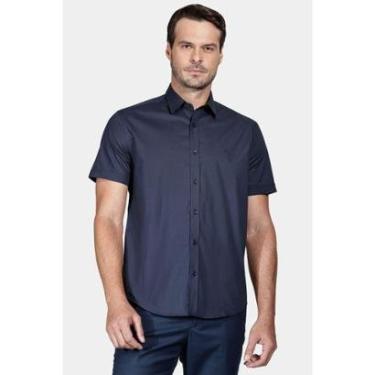 Imagem de Camisa Aramis Slim Tricoline Stretch Liso Marinho-Masculino