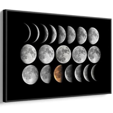 Imagem de Quadro decorativo Fases da Lua - Mioquadros, 200x130 cm, Preto