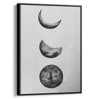 Imagem de Quadro Fases da Lua em Desenho Minimalista - Mioquadros, 60x40 cm, Pre