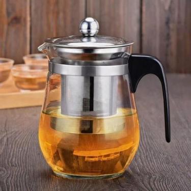 Imagem de Chaleira De Vidro Infusor Removivel Alça 500ml Resistente - Top Rio