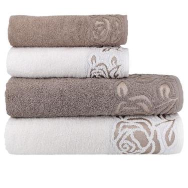Imagem de Toalha de Banho e Toalha de Rosto Conjunto 4 Peças Guadalupe - Tecelag