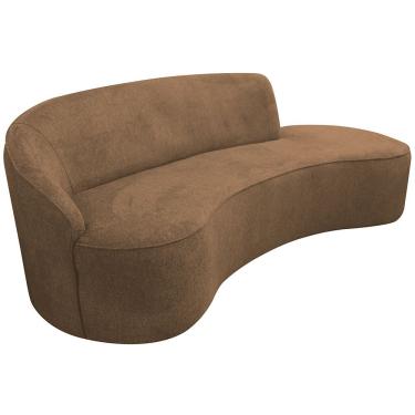 Imagem de Sofá Curvo 02 Lugares 150cm Eron Braço Direito Linho Camel - Nexta Casa