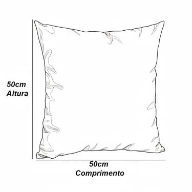 Imagem de 3 Almofadas Cheias Para Sofá Decorativas Impermeáveis Grande Preto