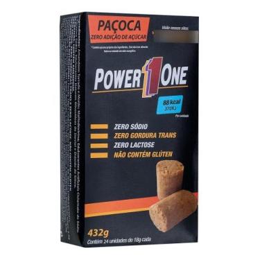 Imagem de Paçoca Rolha Power One Zero Açúcar 24 Unidades 432g