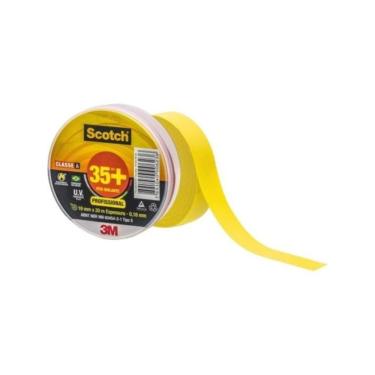 Imagem de Fita Isolante 19x20m Scotch 35+ Amarela 3m