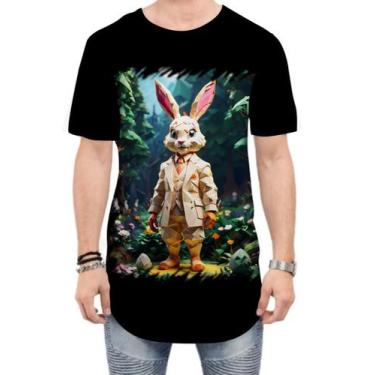 Imagem de Camiseta Longline Do Coelhinho da Páscoa Polígonos 9 - Kasubeck Store®
