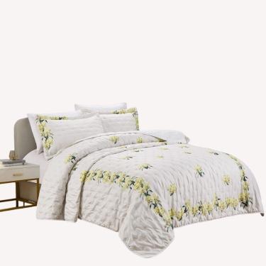 Imagem de Cobre Leito King Delicatto Micropercal 300 Fios 100% Poliéster - Orq_Ama