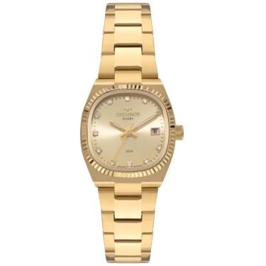 Imagem de Relógio Technos Feminino Ref: Gl12ab/1x Retangular Riviera Dourado
