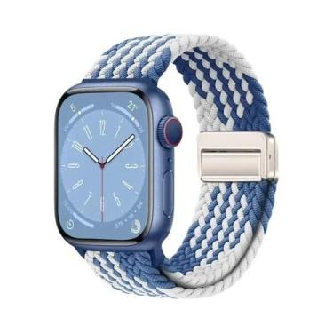 Imagem de Pulseira Magnética Trançada De Nylon Para Apple Watch Ultra 9 8 7 6 5 