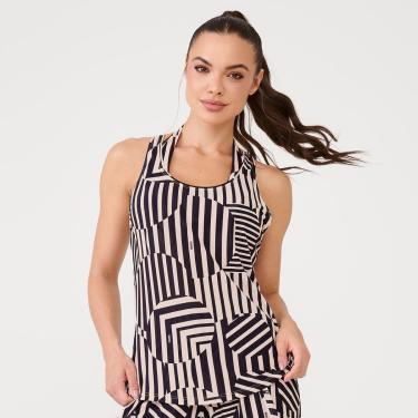 Imagem de Regata Decote Costas Estampa Poliamida Soft Donna Carioca-Feminino