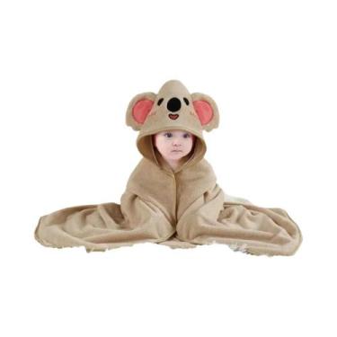 Imagem de Toalha De Banho Para Bebê Com Design De Animais Fofos, Veludo Coral Ma