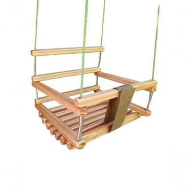 Imagem de Balanço Gangorra Infantil Madeira 50x40 Suporta 100kg - SHOPPINGNET