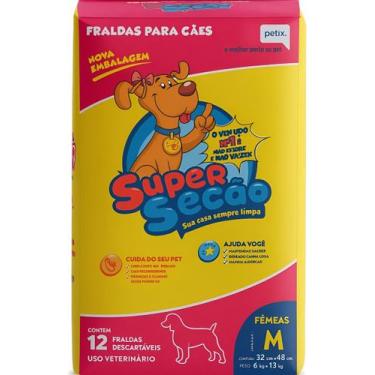 Imagem de Fralda Higiênica Supersecão Tamanho M Fêmeas 12 Unidades - Super Secão
