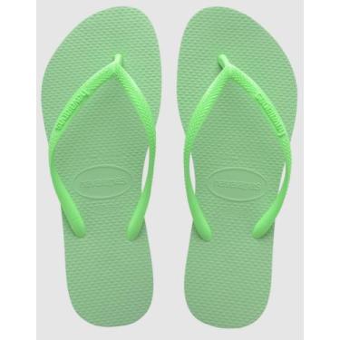 Imagem de Chinelos havaianas slim fc cores, Verde jardim, 33/34