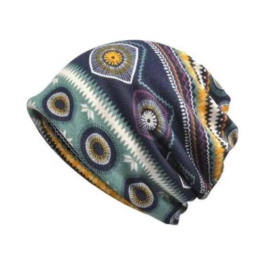 Imagem de Gorro Feminino de Algodão - Estilo Vintage para Outono/Inverno, Verde