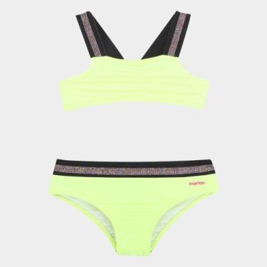 Imagem de Biquíni Infantil Marlan Lurex UV50+, Amarelo, 1A