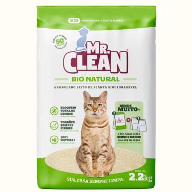 Imagem de Areia Higiênica Biodegradável 2,2kg - Areia para Gatos Natural Mr Clean