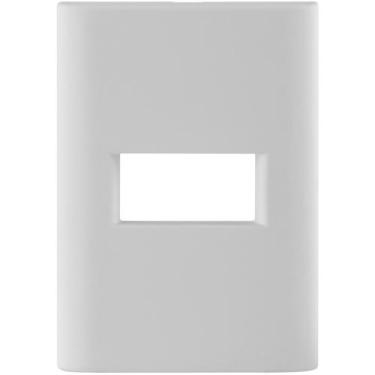 Imagem de Placa 1 Posto Horizontal Tramontina Giz Com Suporte Branco Soft Touch 