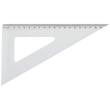 Imagem de Esquadro, Acrimet, 60 Graus, Poliestireno, 21 cm, Transparente