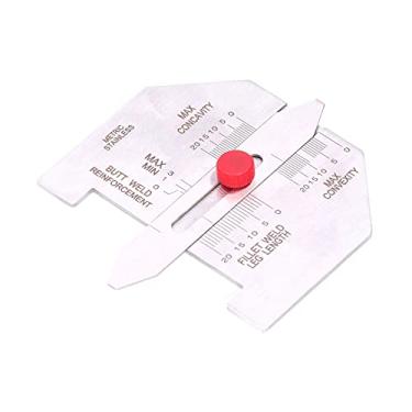 Imagem de Medidor de inspeção de soldagem, medidores de solda de filete 1mm precisão 20mm faixa para projeto de marcenaria para reparo de máquinas